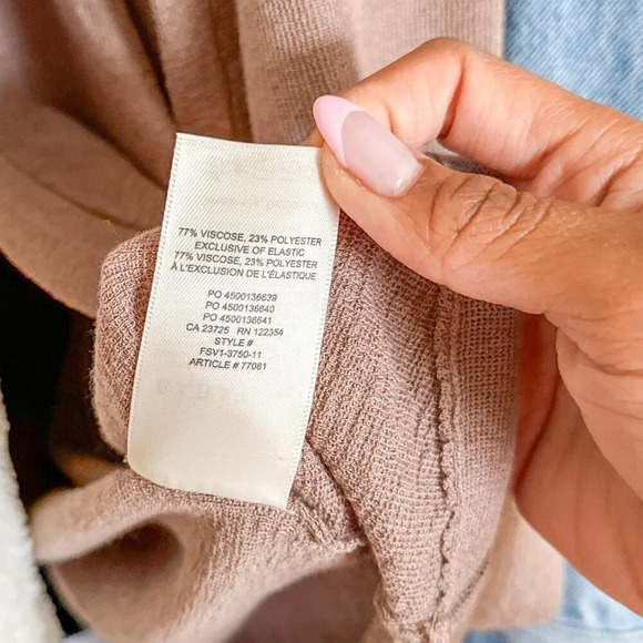 Aritzia Babaton Lucida Open Front Cardigan Long Sweater XS Brown Lightweight - Picture 5 of 10